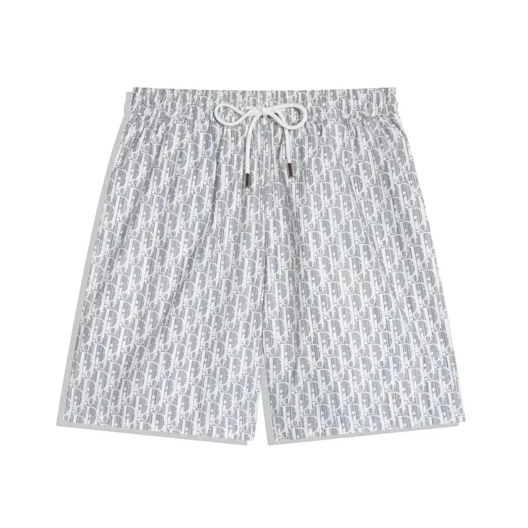 Dior Men's Shorts Blue White Black Green Monogram Patterned休闲短裤