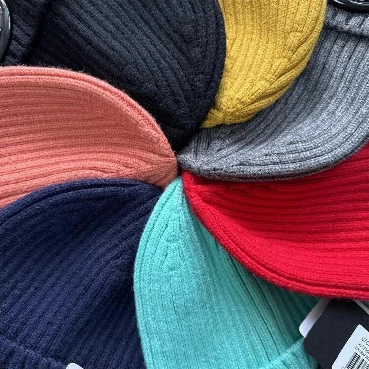 Ribbed Knit Beanie Hat With Sunglasses Patch Multi Color Streetwear