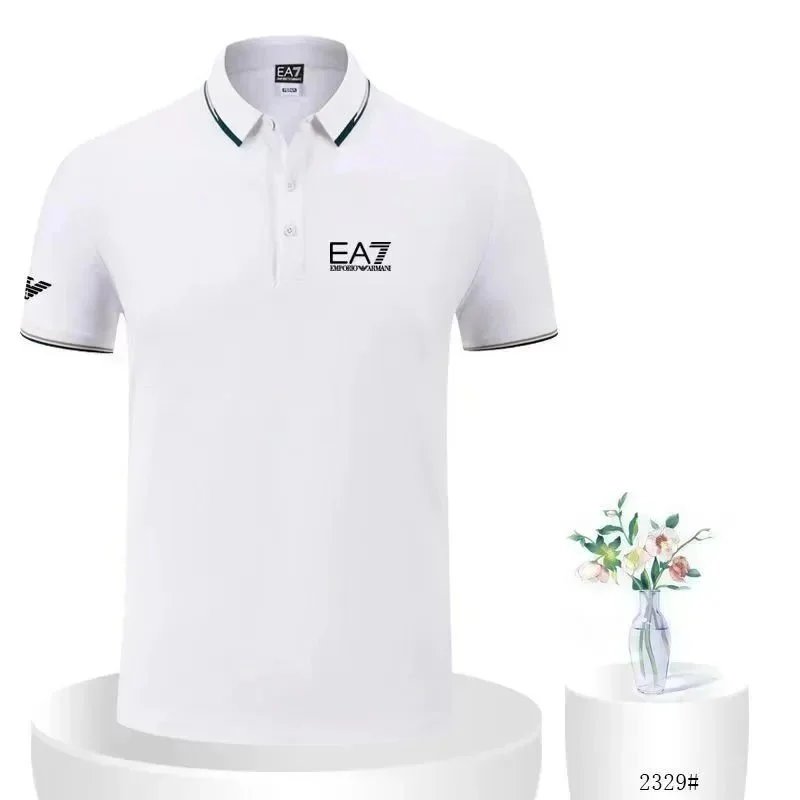 EA7 White Polo Shirt
