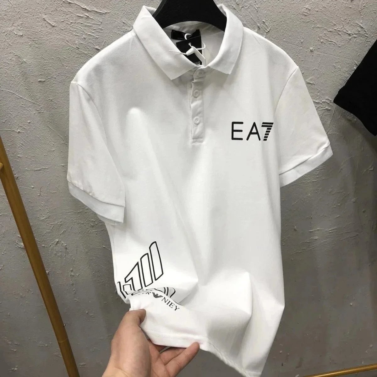 EA7 White Polo Shirt
