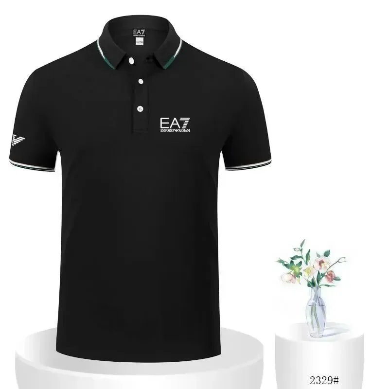 EA7 Black Polo Shirt