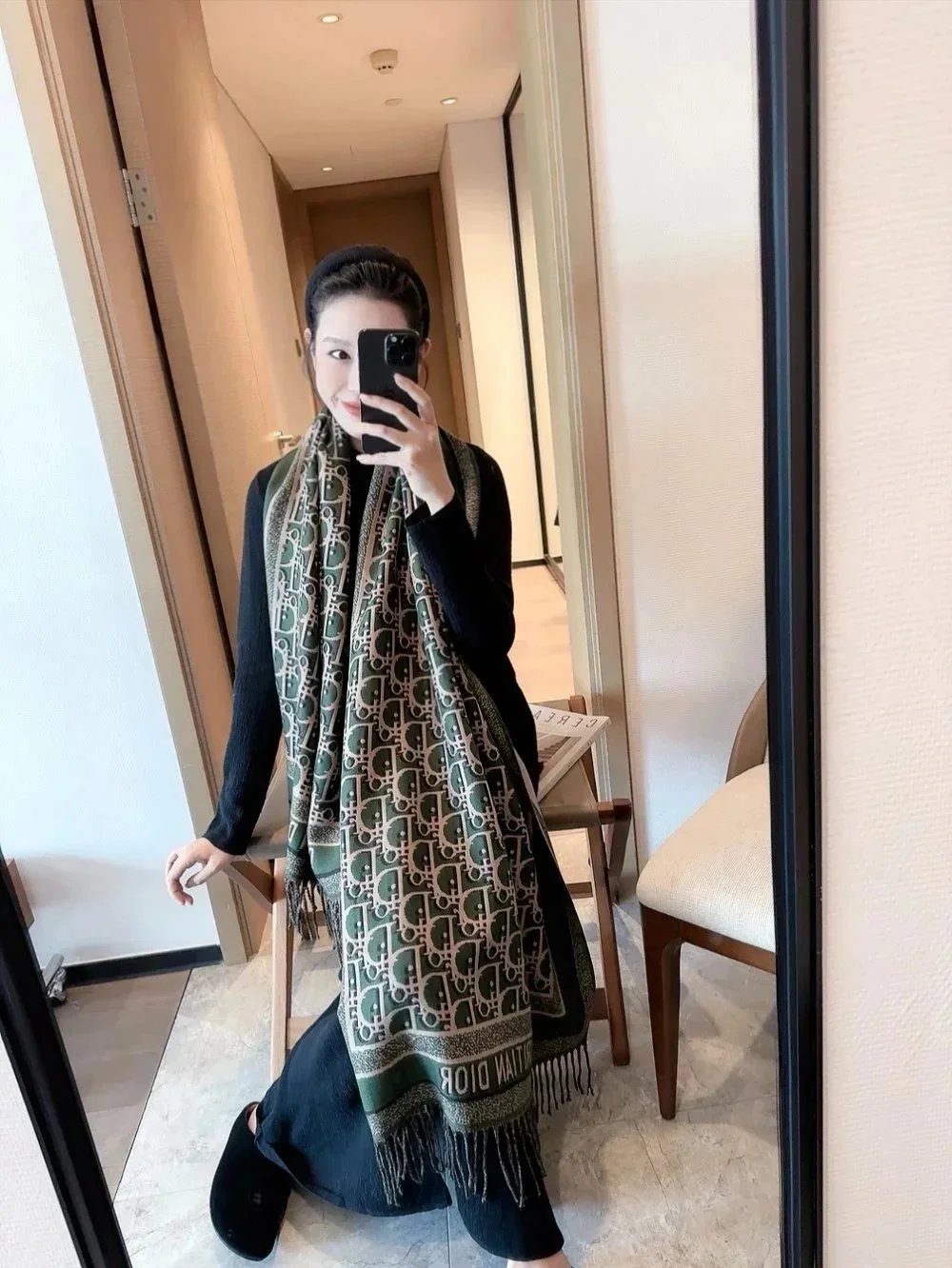 Dior Green Scarf