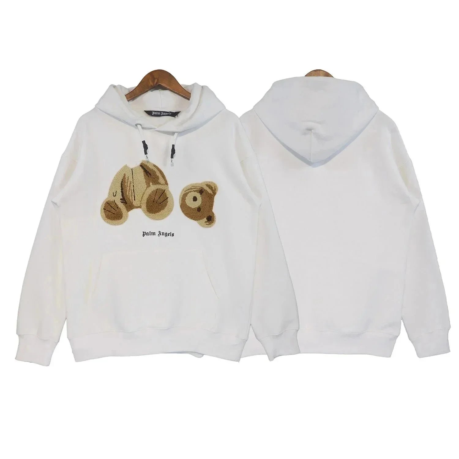 Palm Angels White Hoodie