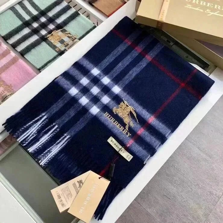 Burberry Navy Scarf