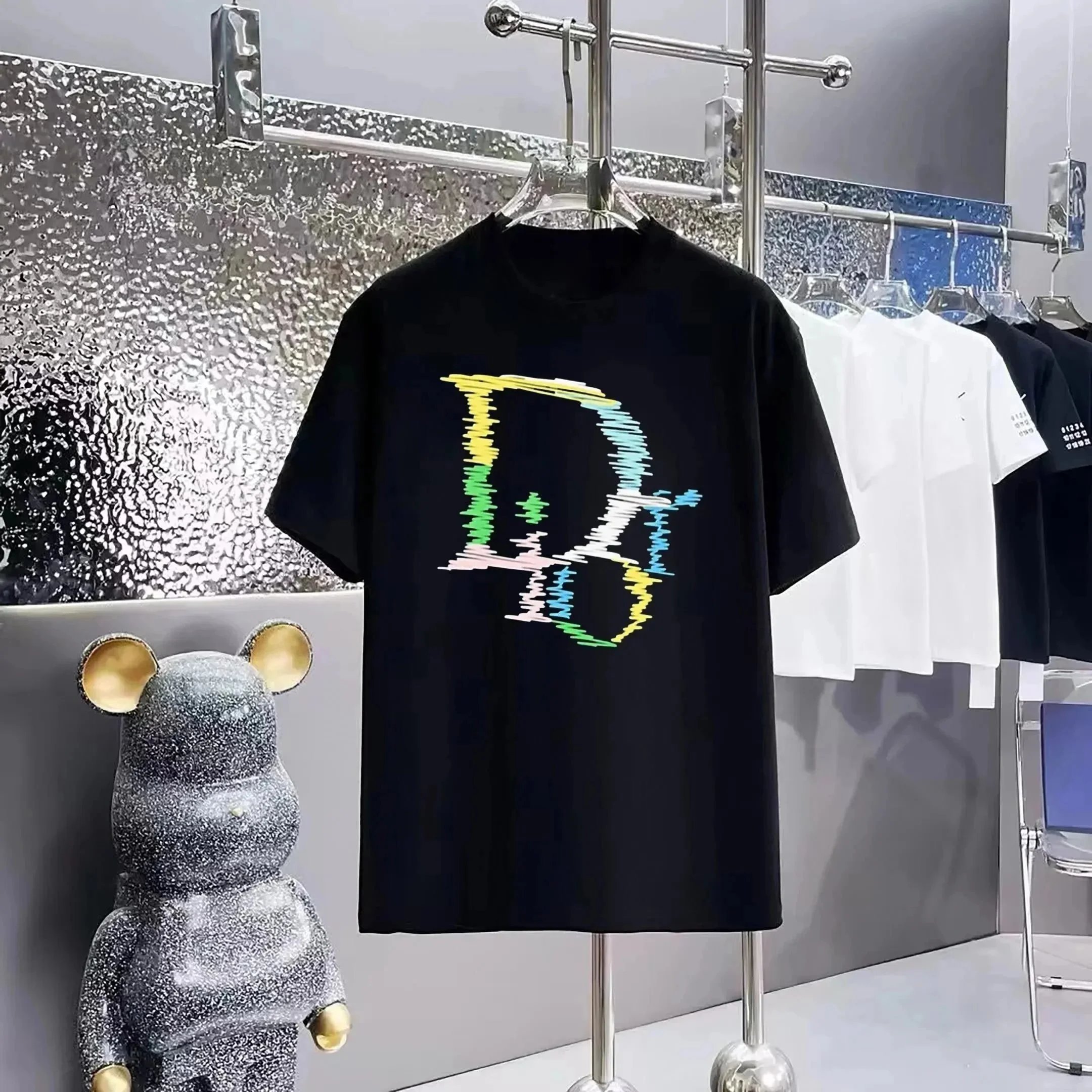 Dior Black D Print T