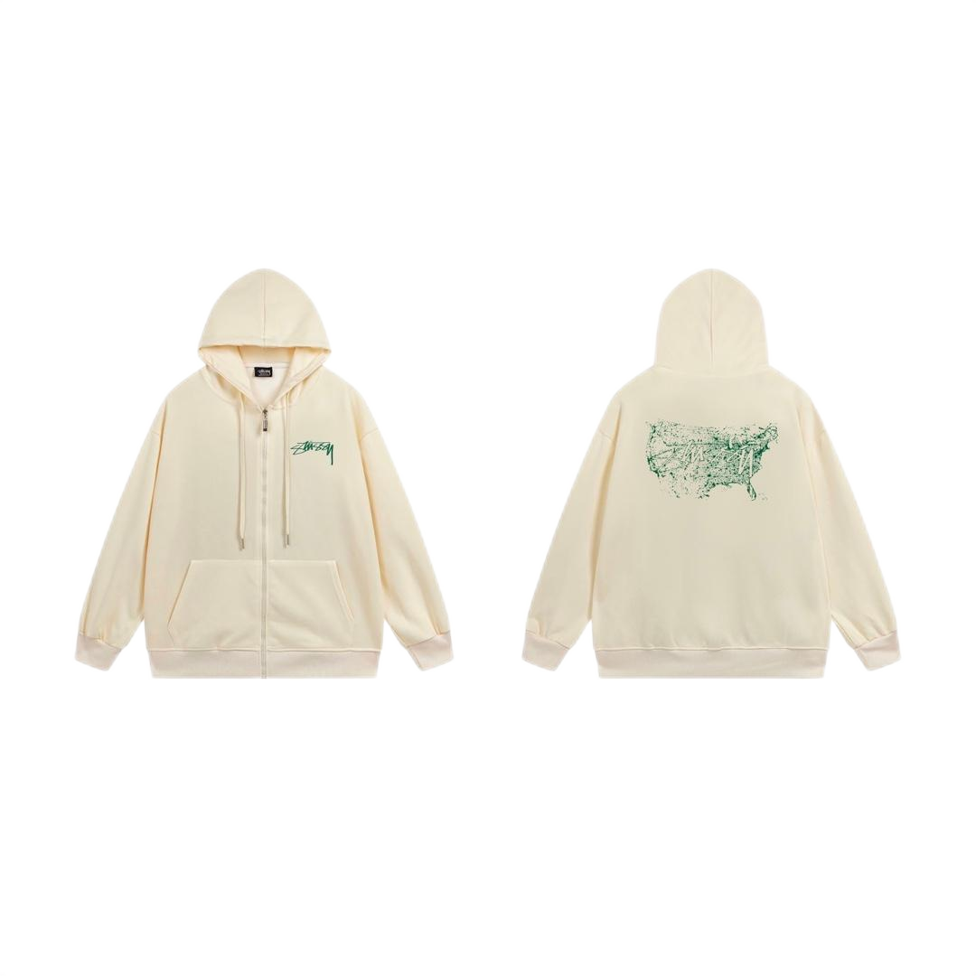Stussy USA Beige Hoo