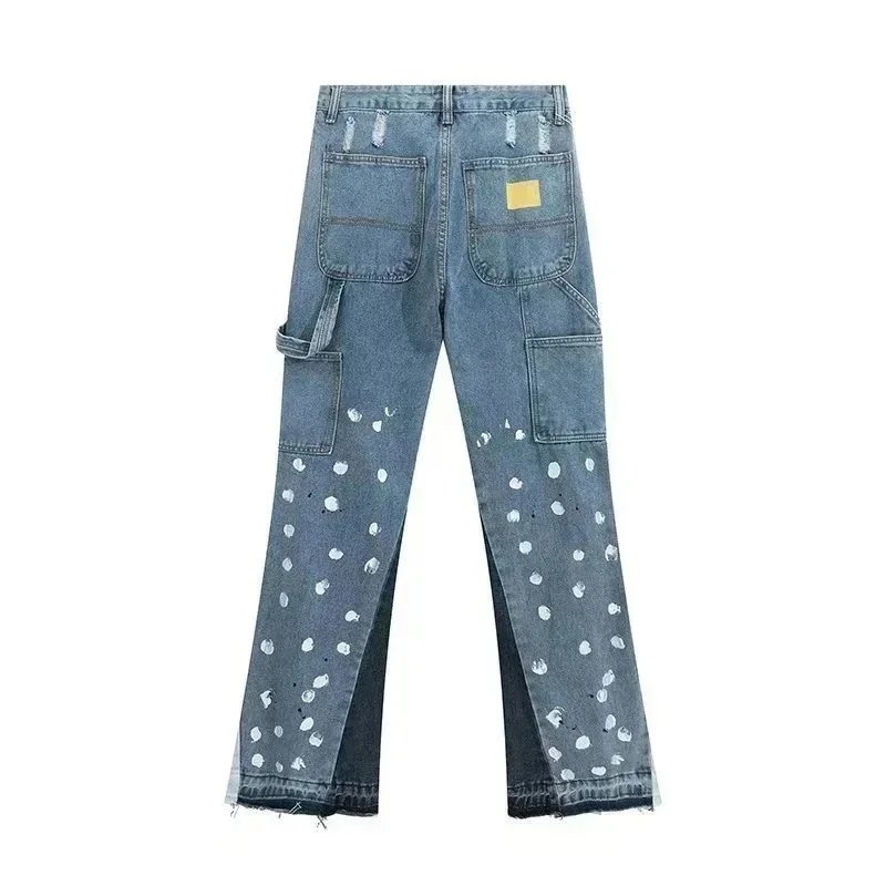 Paint-Splatter Denim