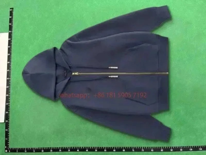 Louis Vuitton LV Monogram Black White Navy Hooded Zip-Up Sweatshirt