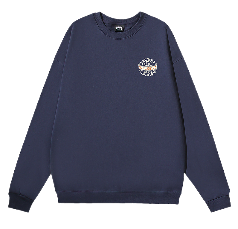 Stussy Navy Round Ne