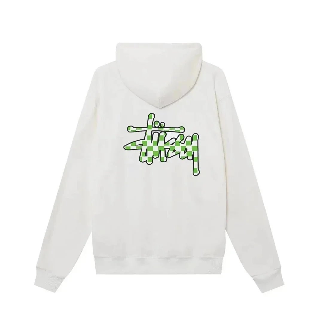 Stussy Dice Print Black White Hooded Sweatshirt