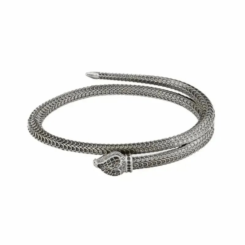 Bvlgari Silver Snake Cuff Bracelet