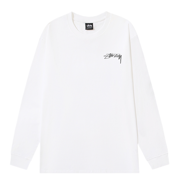 Stussy White Long Sl