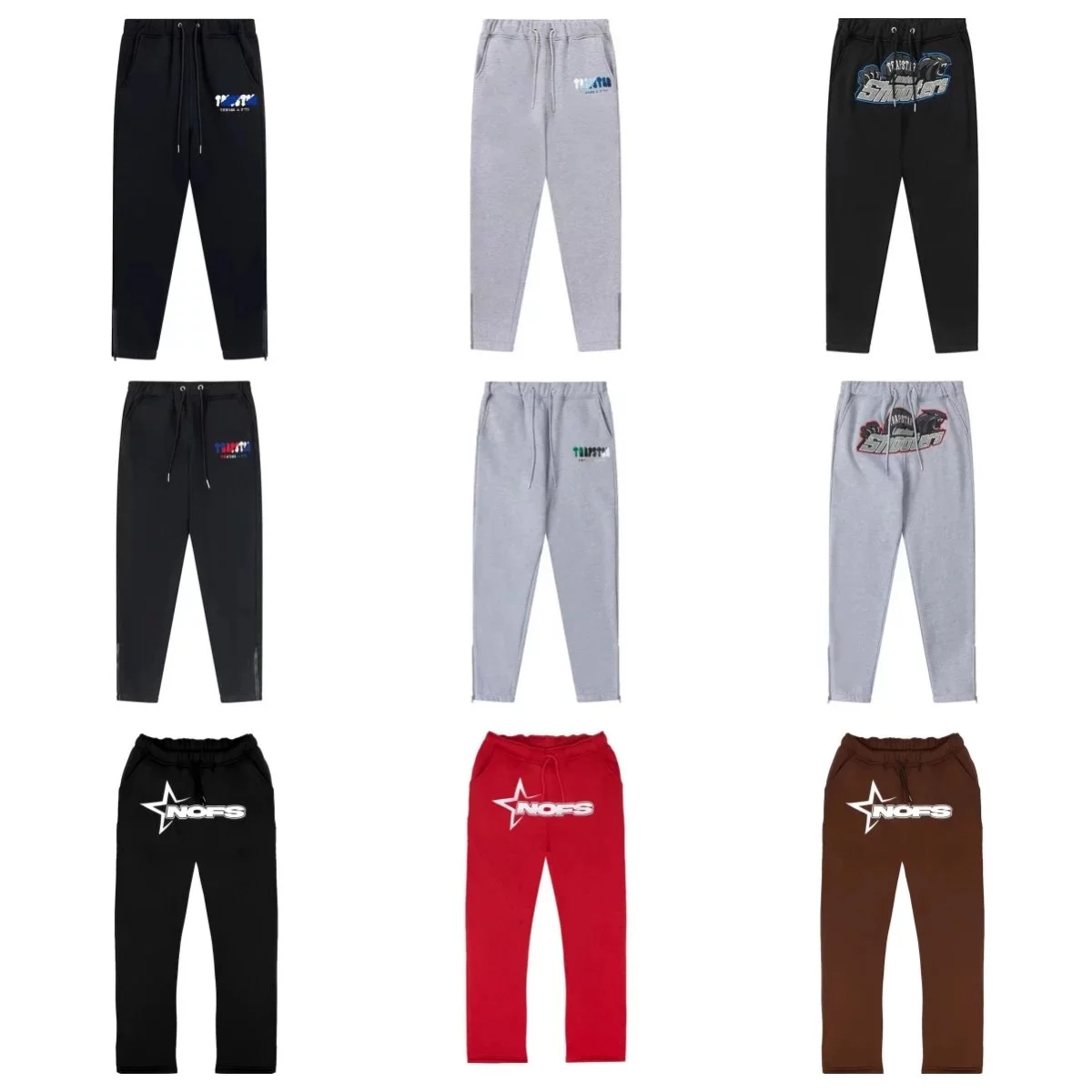 Featuring American graffiti and cartoon prints, this style is a popular retro sportswear/basketball-inspired design trend in recent years.