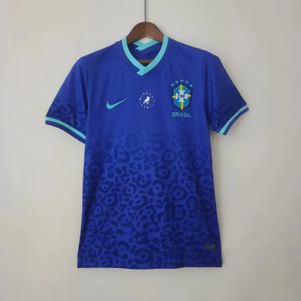 Nike Brazil 2023 CBF Away Jersey Blue Leopard Print Jersey - 1