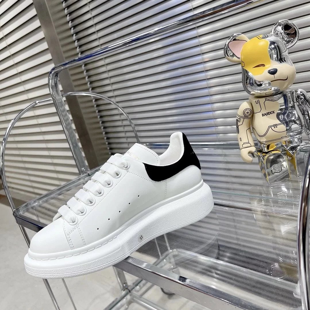 White Leather Sneakers Black H