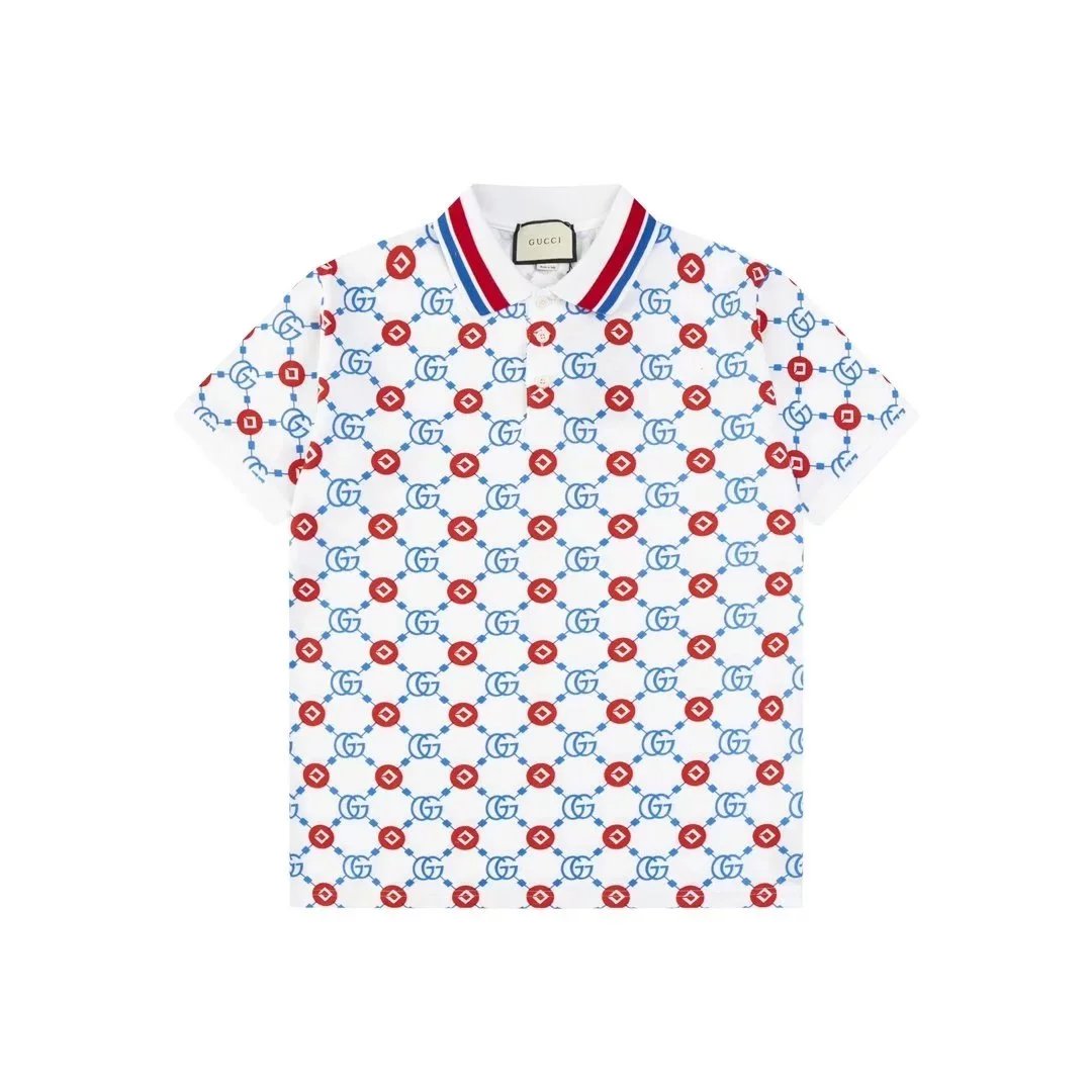 White background, blue and red grid pattern 002
