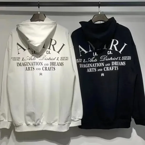 Amiri Arts District Hoodie White and Black - 1
