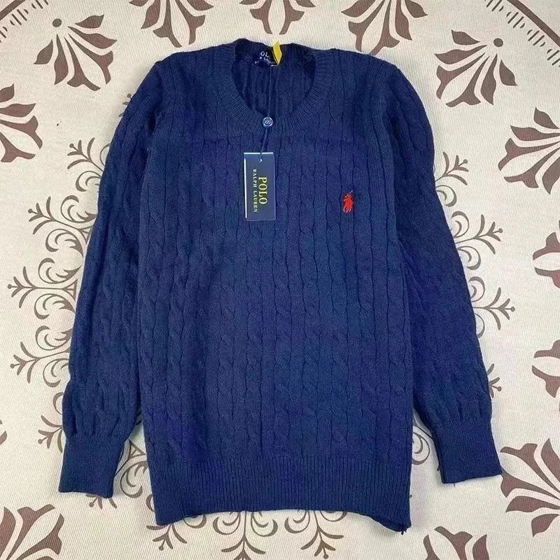 Polo Ralph Lauren Cable Knit Crewneck Sweater Gray - 10