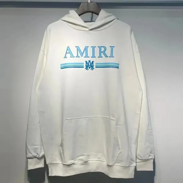 Amiri Logo Graphic Hoodie White - 1