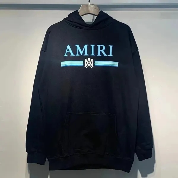 Amiri Logo Graphic Hoodie Black - 1