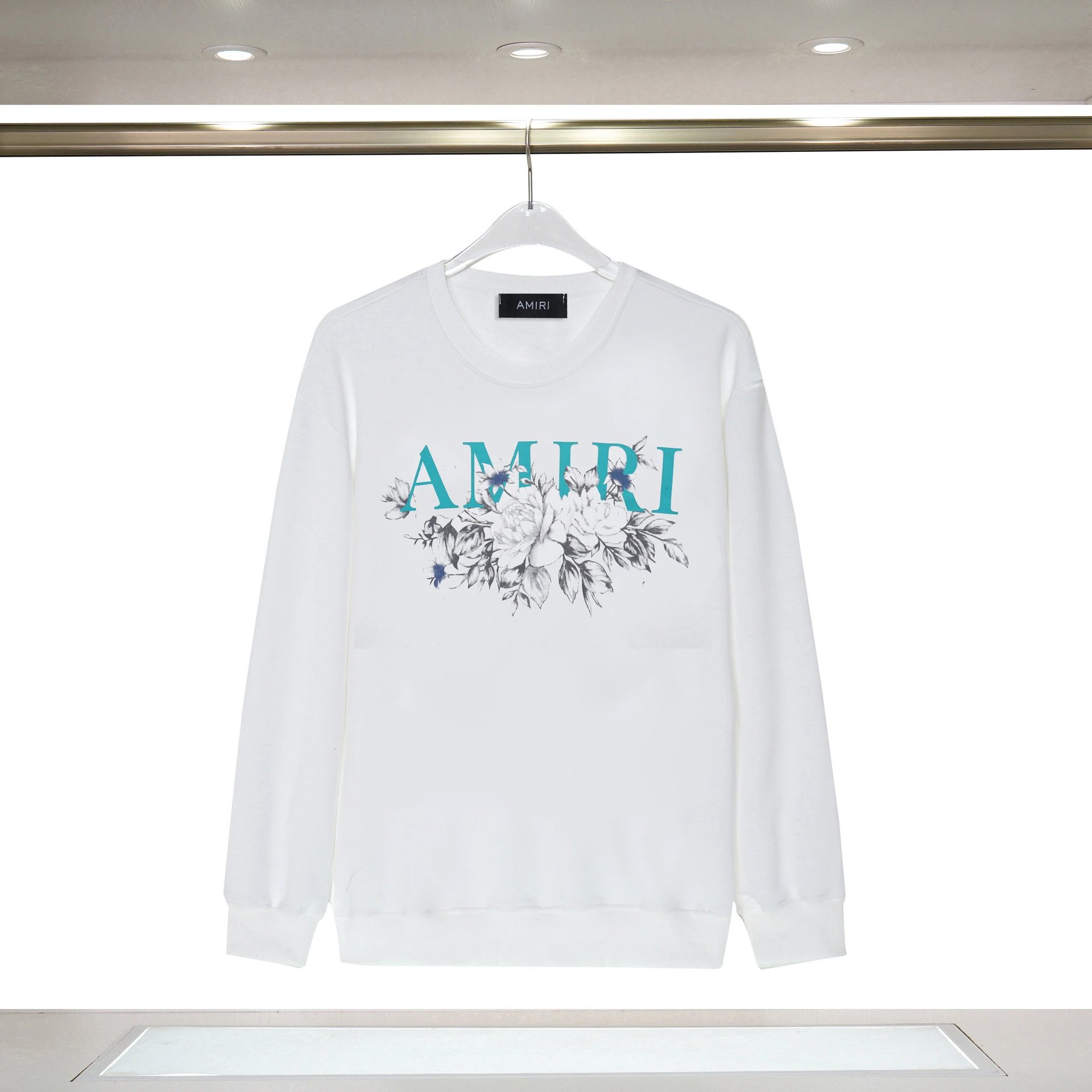 Amiri Leopard Print Graphic Sweater White - 35