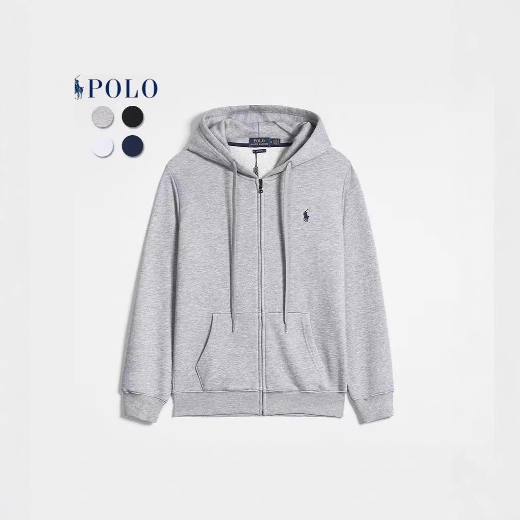 Long Sleeve Sweatshirt Men's Embroidered Zipper Cardigan Jacket 1