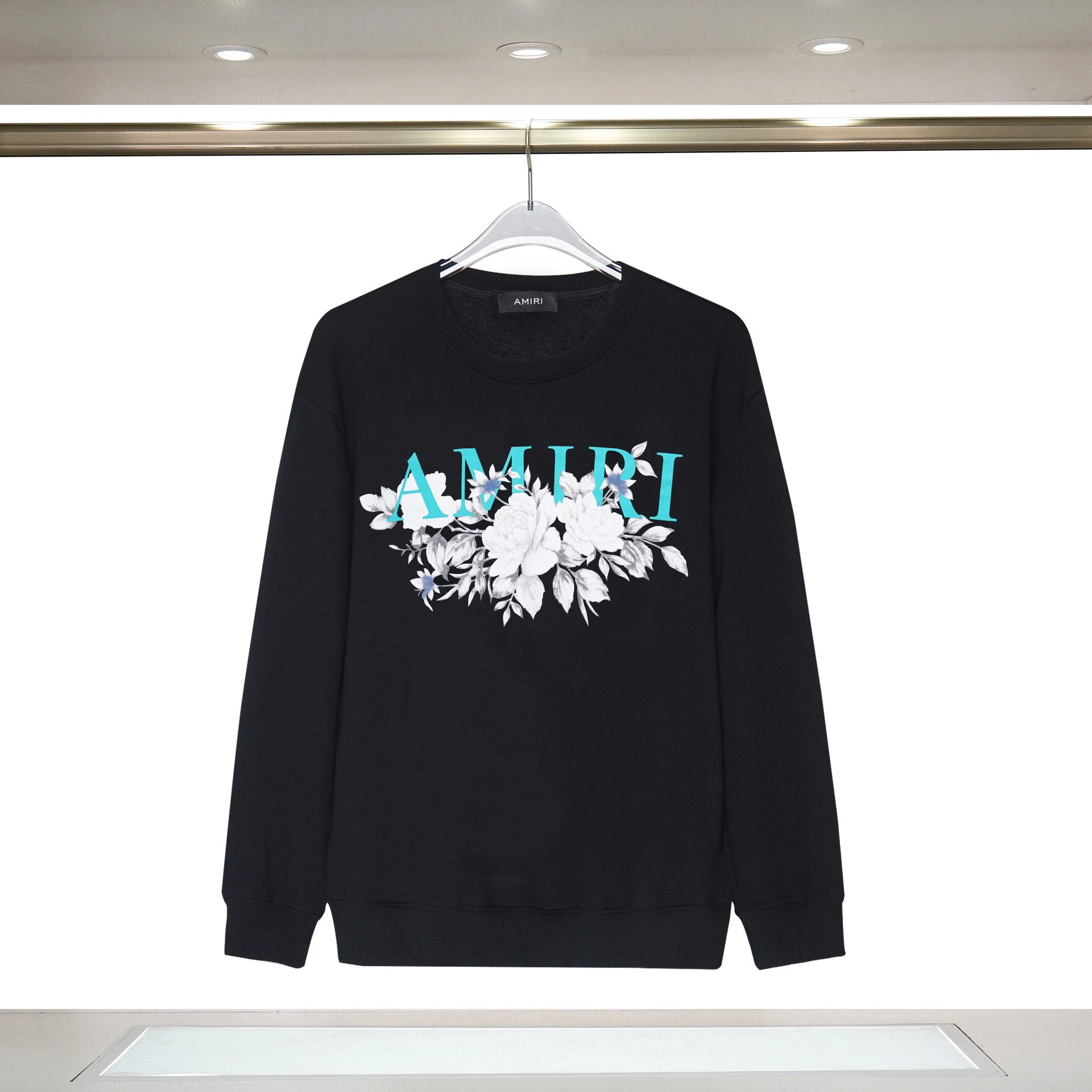 Amiri Leopard Print Graphic Sweater White - 34
