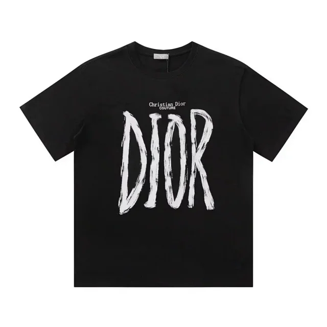 Dior T-Shirts Short-Sleeve Tonal Monogram Jacquard Crewneck product detail image 21