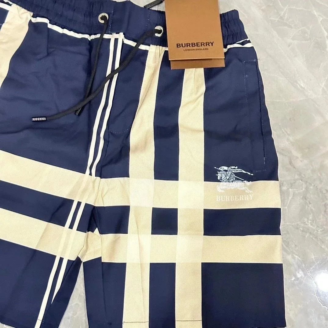 Burberry Classic Check Swim Shorts White/Navy - 8
