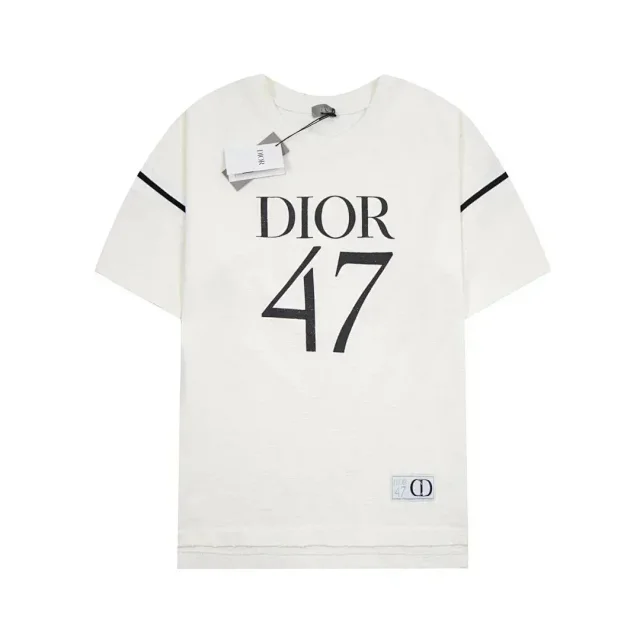 Dior T-Shirts Short-Sleeve Tonal Monogram Jacquard Crewneck product detail image 22