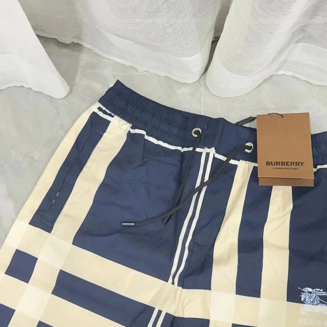 Burberry Classic Check Swim Shorts White/Navy - 5