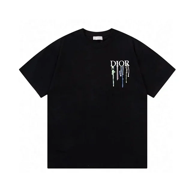 Dior T-Shirts Short-Sleeve Tonal Monogram Jacquard Crewneck product detail image 14