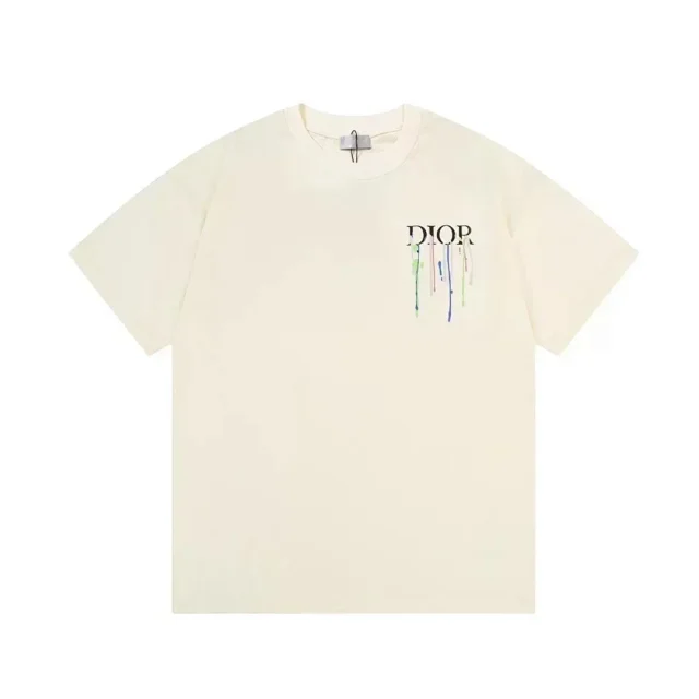 Dior T-Shirts Short-Sleeve Tonal Monogram Jacquard Crewneck product detail image 15