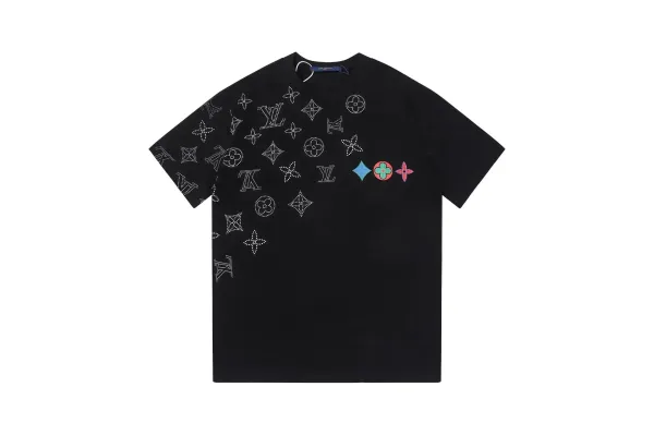 Louis Vuitton Flower LV Monogram T-Shirt Black - 20