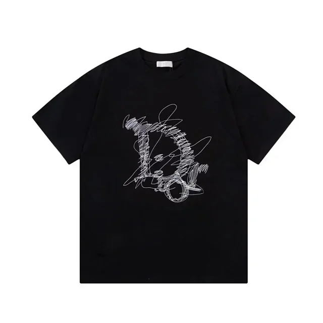 Dior T-Shirts Short-Sleeve Tonal Monogram Jacquard Crewneck product detail image 16
