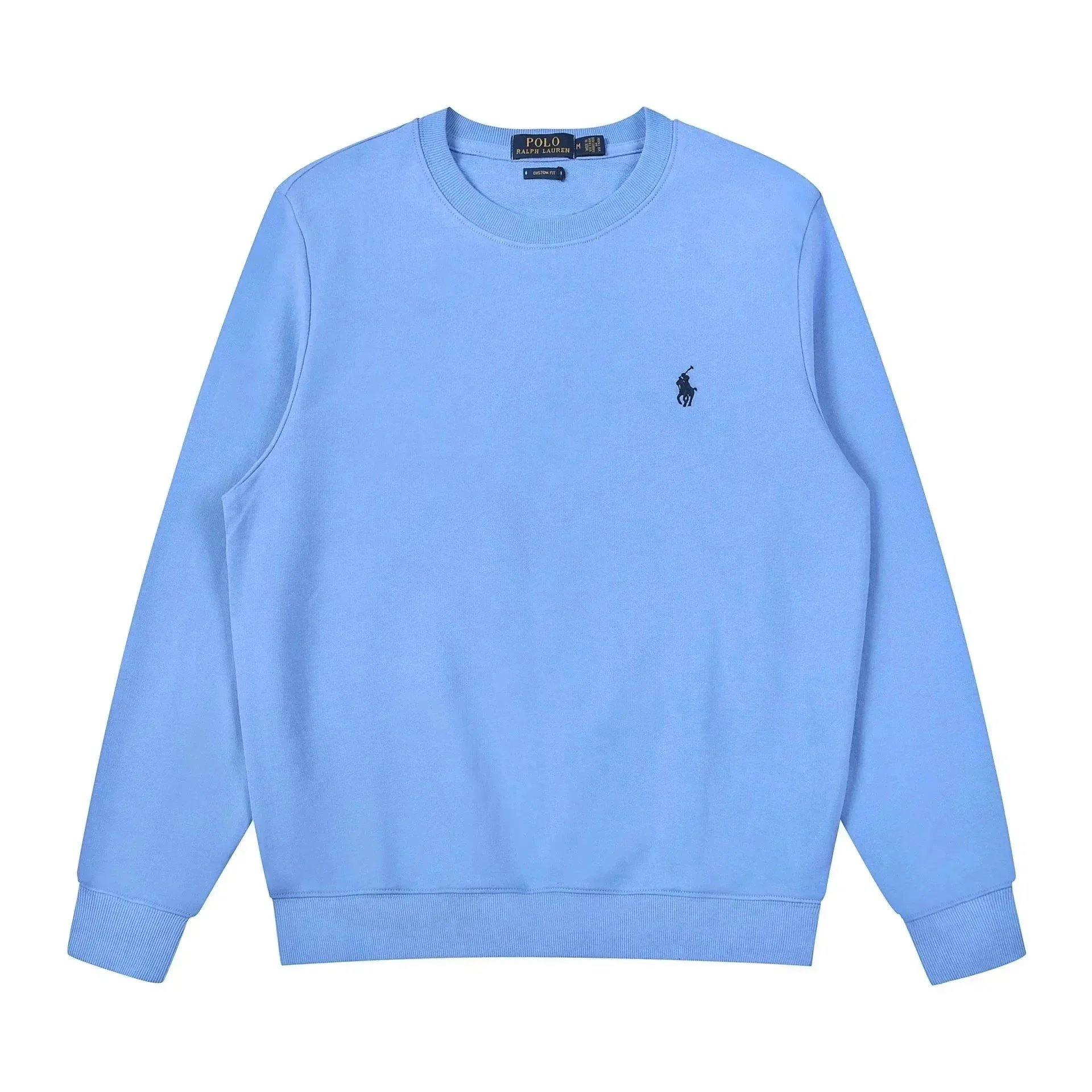 Polo Ralph Lauren Classic Crew Neck Sweater in Light Blue Blue