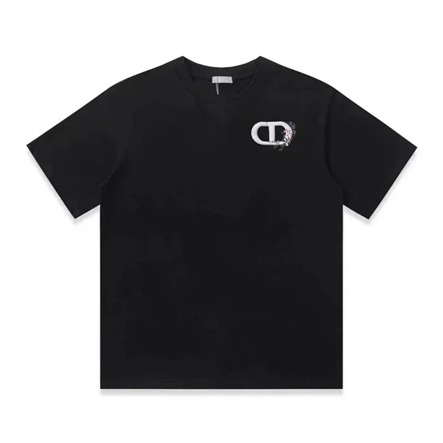 Dior T-Shirts Short-Sleeve Tonal Monogram Jacquard Crewneck product detail image 19