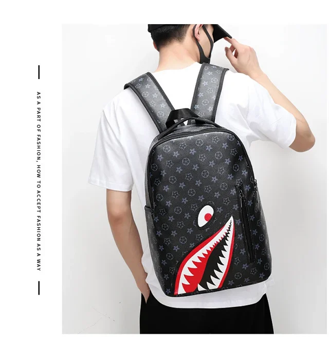 Unbranded Backpacks Shark-Mouth Graphic Backpack product detail image 16