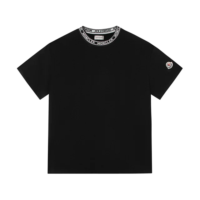 Moncler T-Shirts Logo-Print Crewneck T-Shirt product detail image 15