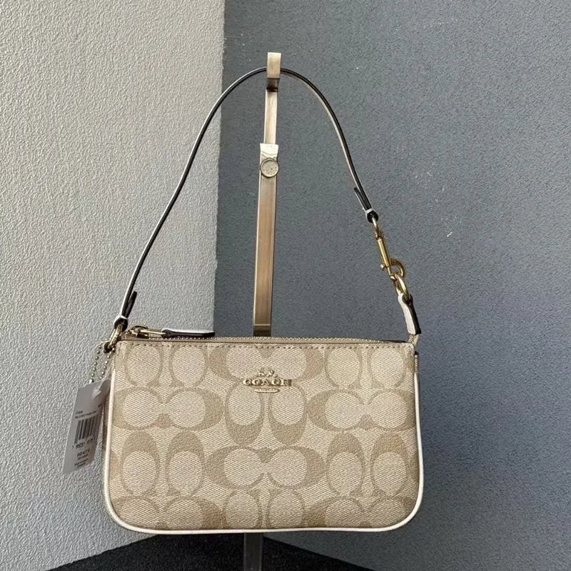 Coach Shoulder Bags Nolita 19 Zip Bag — Khaki White Mailer Box