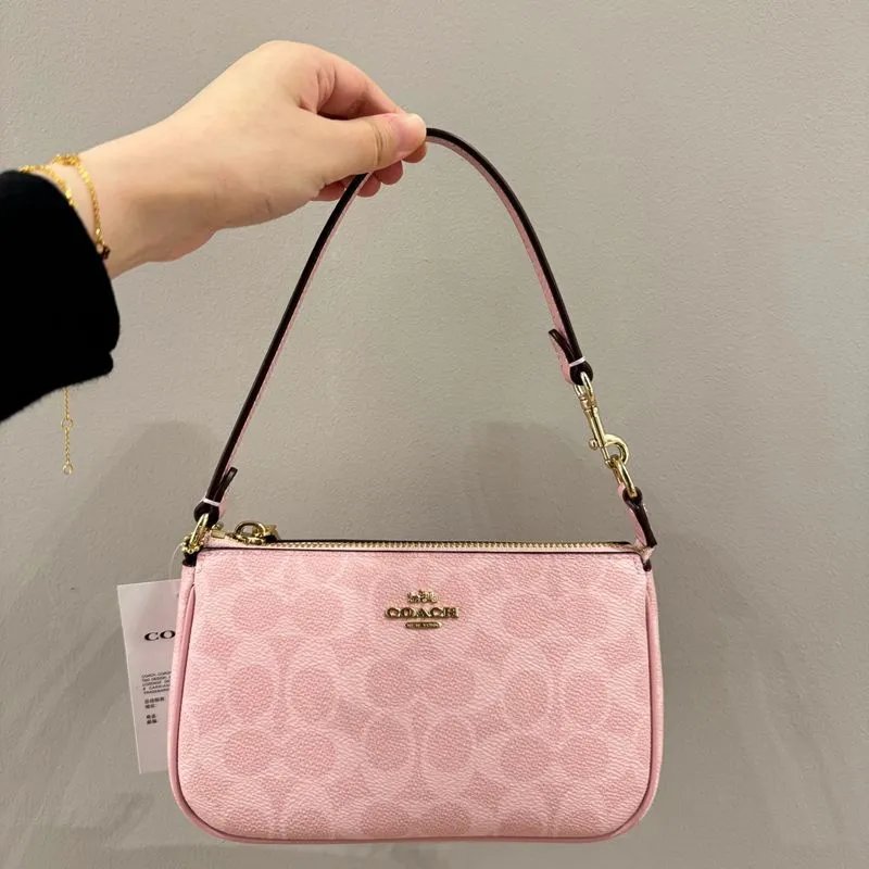 Coach Shoulder Bags Nolita 19 Zip Bag — Pink aircraft box