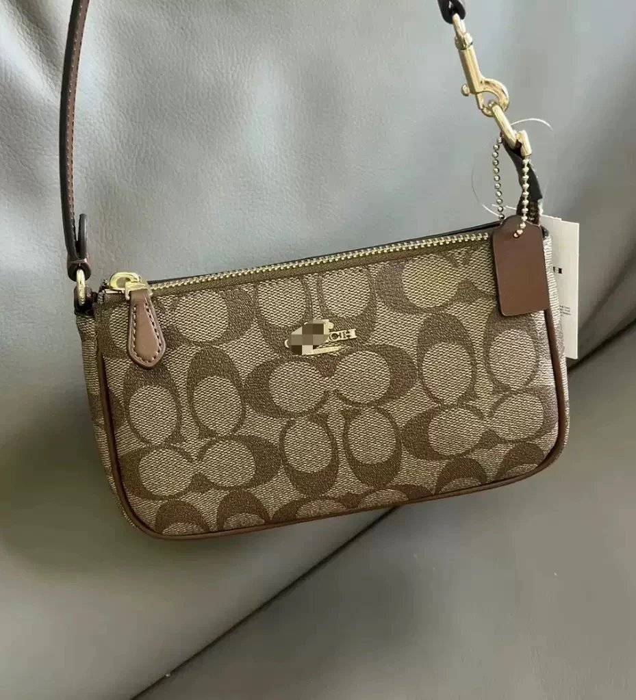 Coach Shoulder Bags Nolita 19 Zip Bag — Old Flower Brown Airplane Box