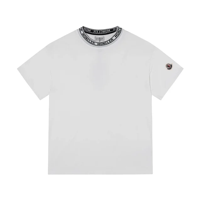 Moncler T-Shirts Logo-Print Crewneck T-Shirt product detail image 16