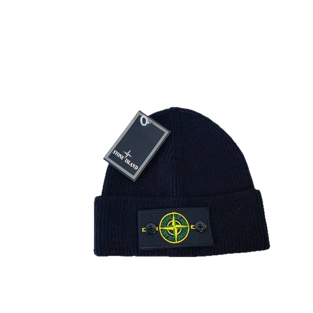 Stone Island高版秋冬针织帽休闲百搭毛线帽保暖加厚护耳帽防寒冷帽 5