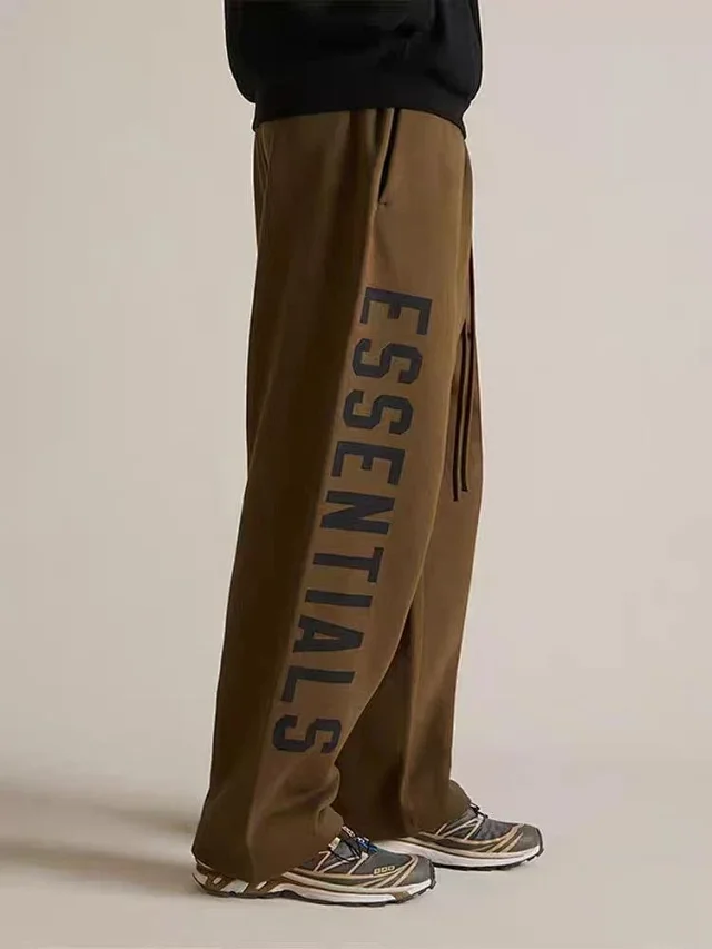 Fear of God Essentials Trousers Wide-Leg Drawstring with Vertical Leg Print product detail image 17