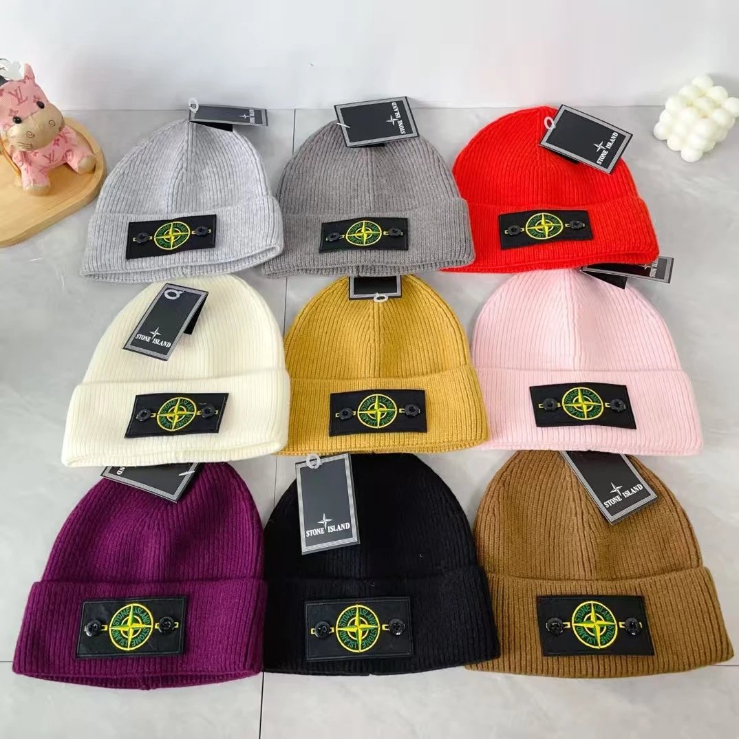 Stone Island高版秋冬针织帽休闲百搭毛线帽保暖加厚护耳帽防寒冷帽