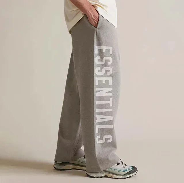 Fear of God Essentials Trousers Wide-Leg Drawstring with Vertical Leg Print product detail image 14