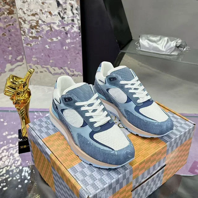 Louis Vuitton Sneakers Run Away Mesh and Suede product detail image 7
