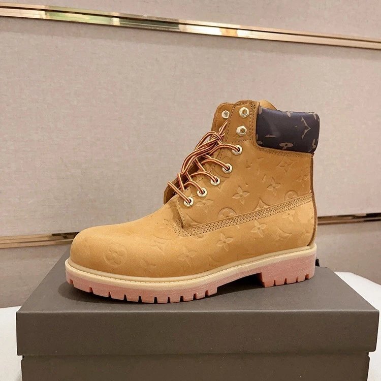 Unbranded Boots Lace-Up Ankle with Embossed Patterned Collar product image