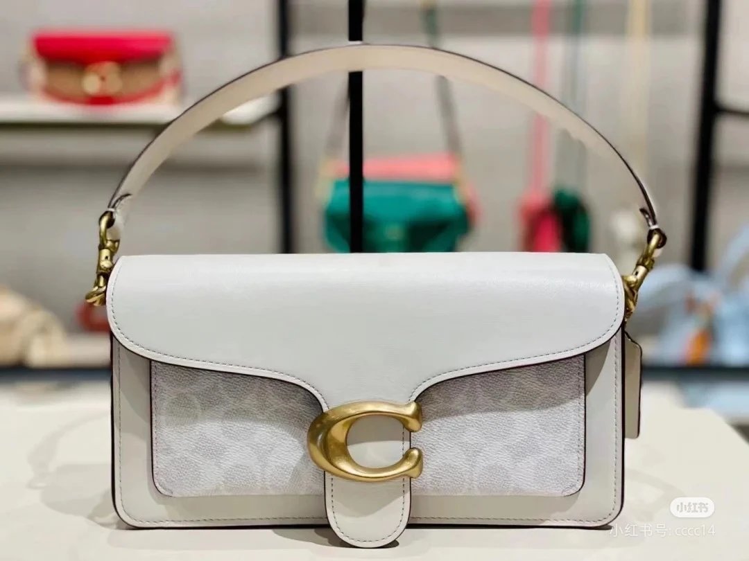 Coach Crossbody Bags Tabby 26 with Signature C Hardware — White Presbyopia Gift Box